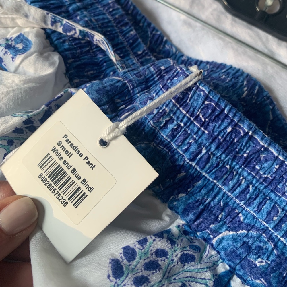 Brand New with tags- Beautiful hand made Block Print Pajama pants - size small
